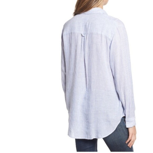 Rails Mateo Cabo Stripe Linen Shirt S - Picture 2 of 9